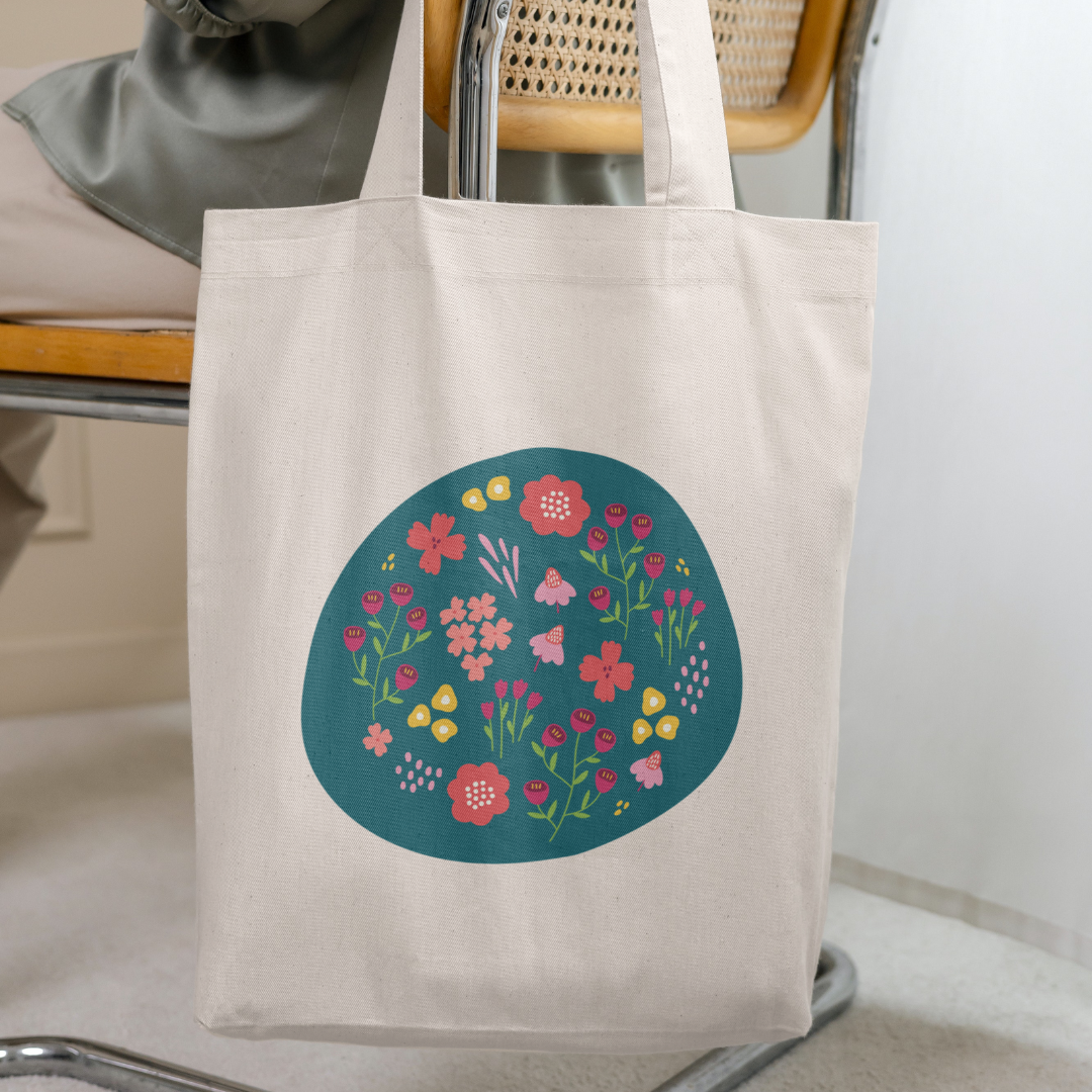 Floral Garden Print Tote Bags - 3 Designs