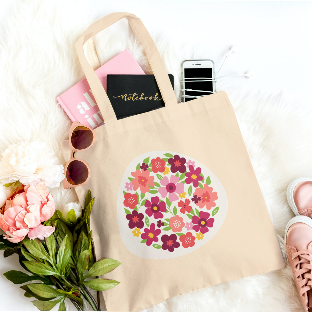 Floral Garden Print Tote Bags - 3 Designs