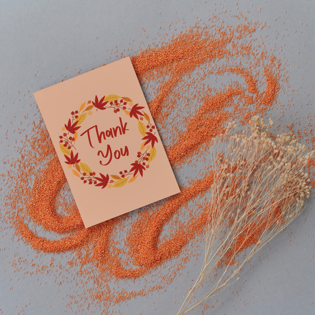 Cosy Autumn Thank You Greetings Card