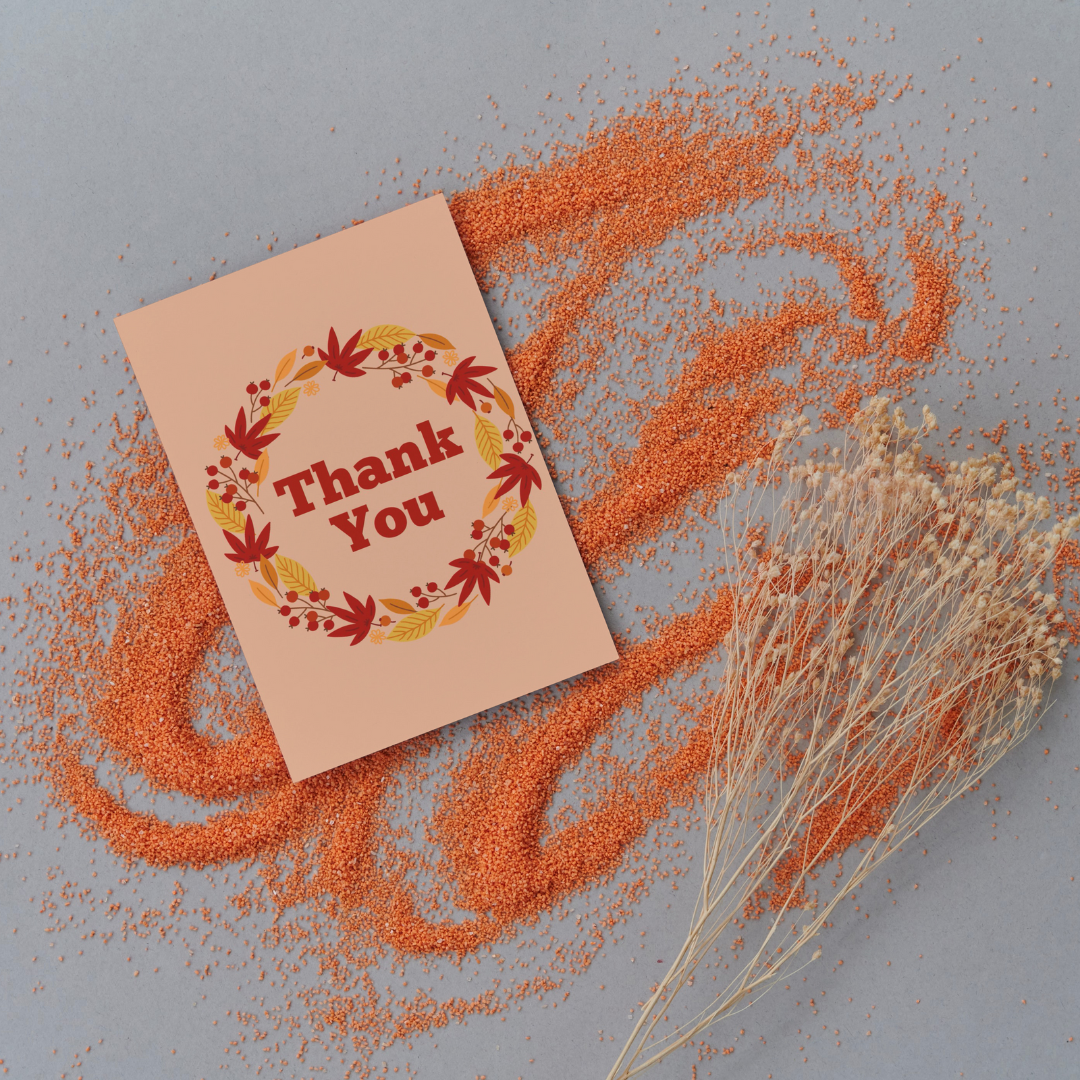 Cosy Autumn Thank You Greetings Card