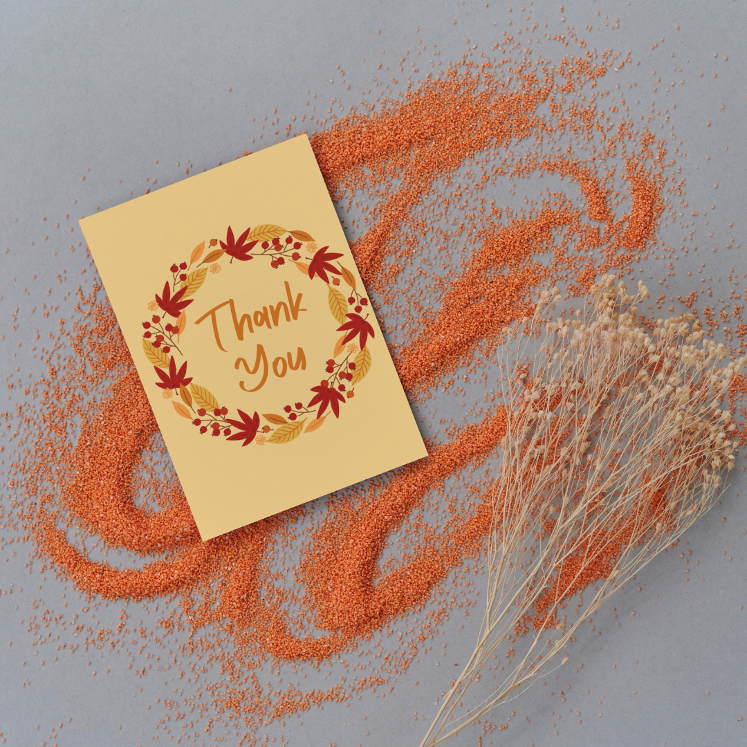 Cosy Autumn Thank You Greetings Card