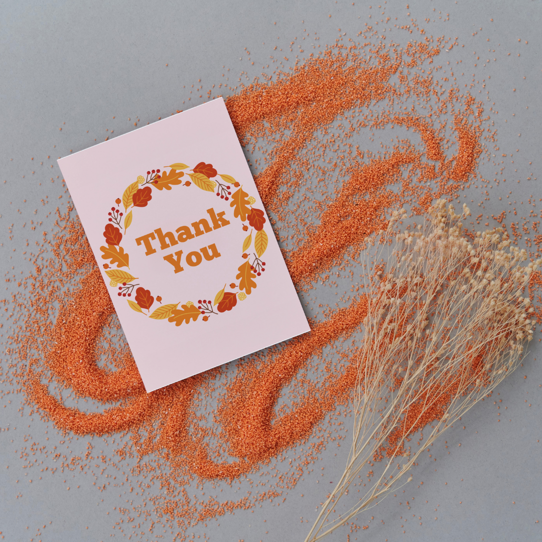 Cosy Autumn Thank You Greetings Card