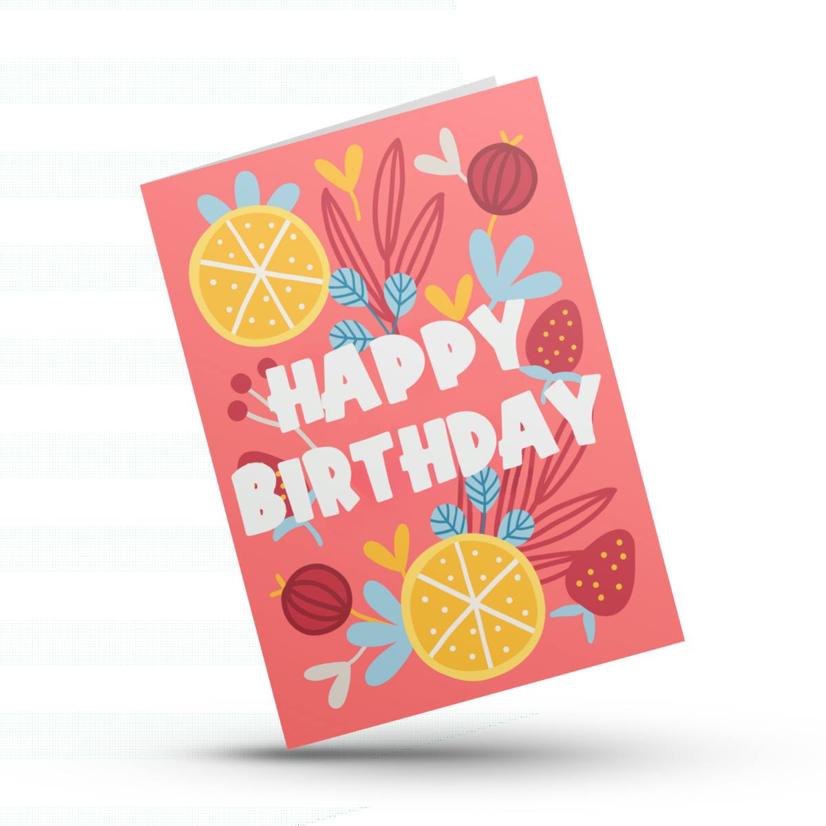 Floral Tea Time Happy Birthday Card