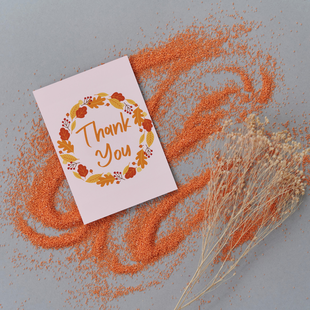 Cosy Autumn Thank You Greetings Card