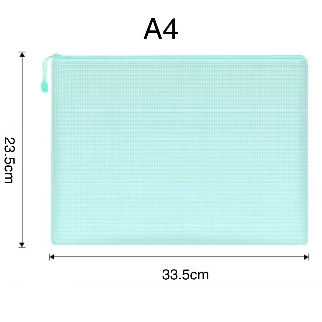 A4 & A5 Zipped Storage Wallets - 5pk