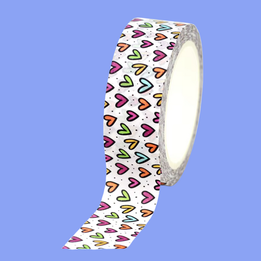 Neon Hearts Washi Tape