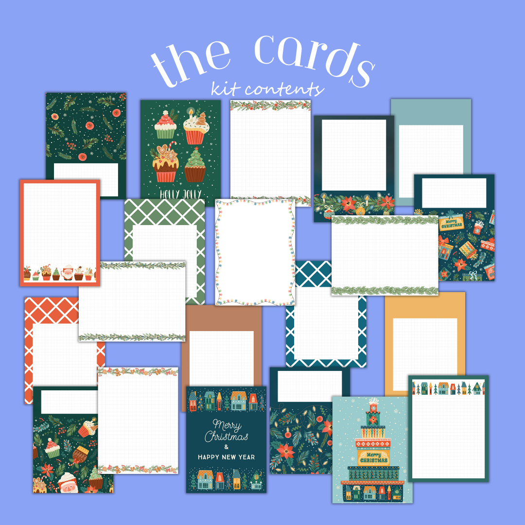 Journaling advent calendar with journal cards for December Daily
