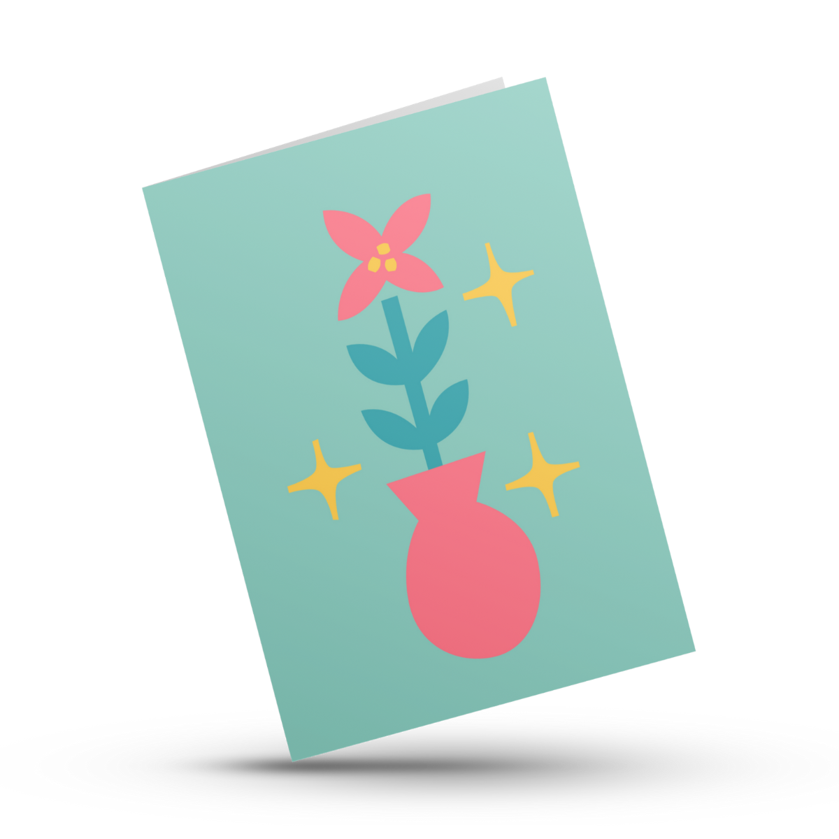 Floral Cutouts Greetings Card