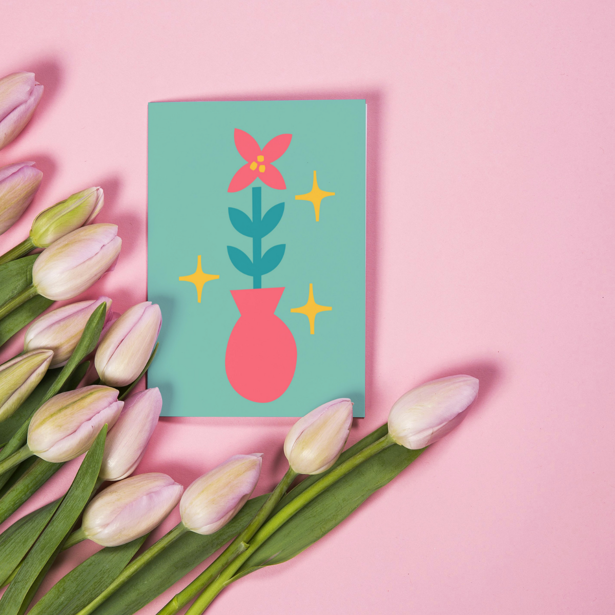 Floral Cutouts Greetings Card