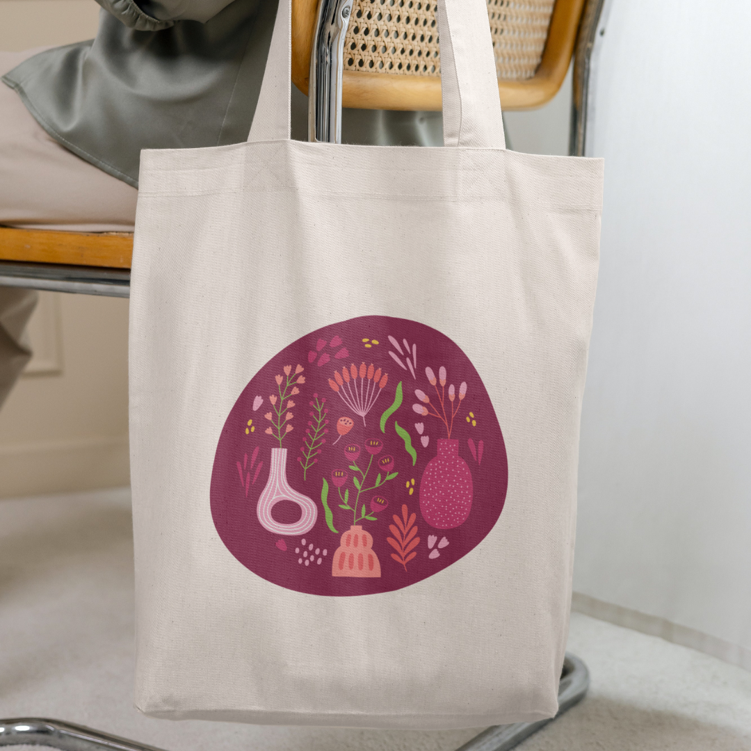 Floral Garden Print Tote Bags - 3 Designs