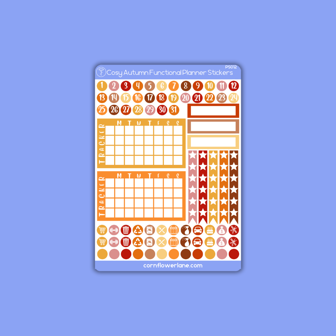 Cosy Autumn A6 Planner Stickers