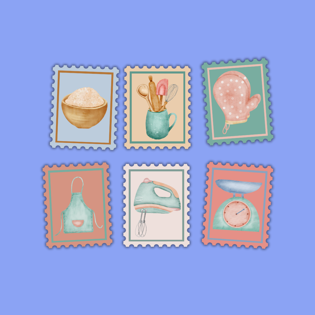 Hobbies Collection – Glossy Stamp Sticker Packs (6 Designs Available)