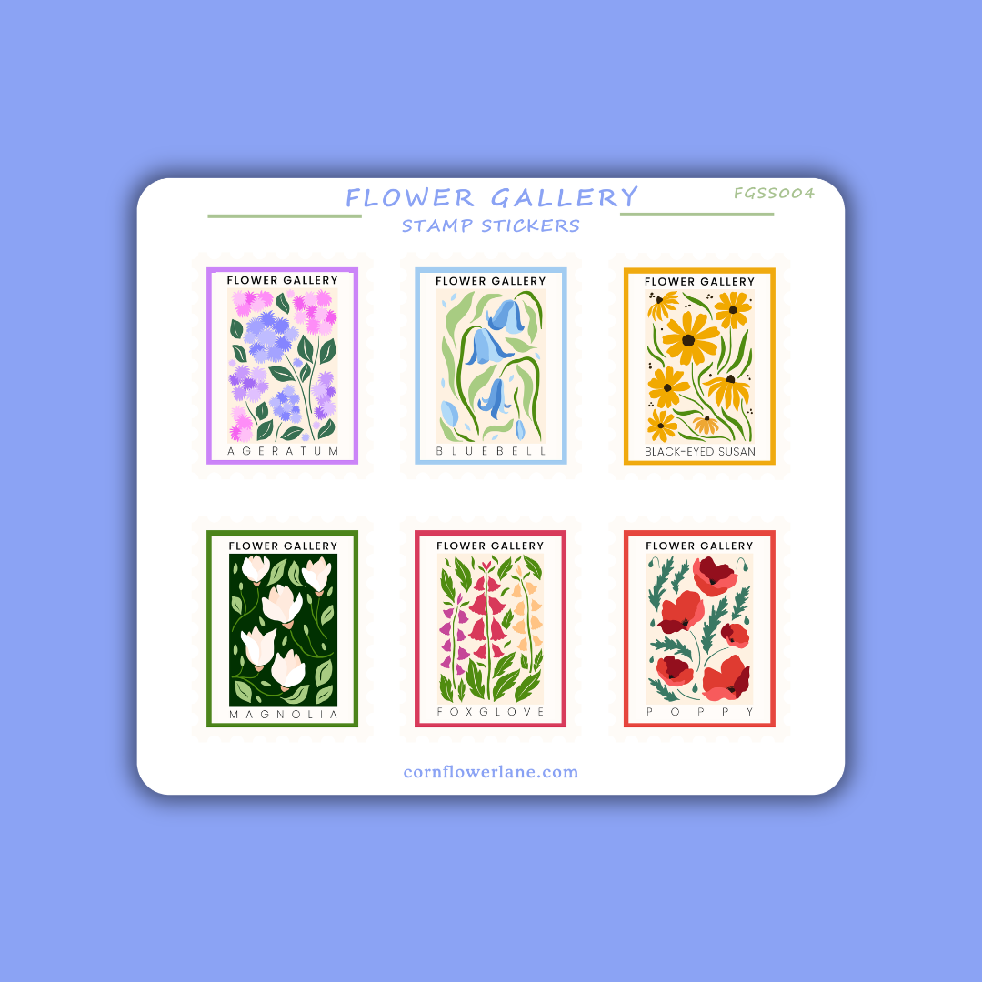 Stamp Stickers - Flower Gallery Collection