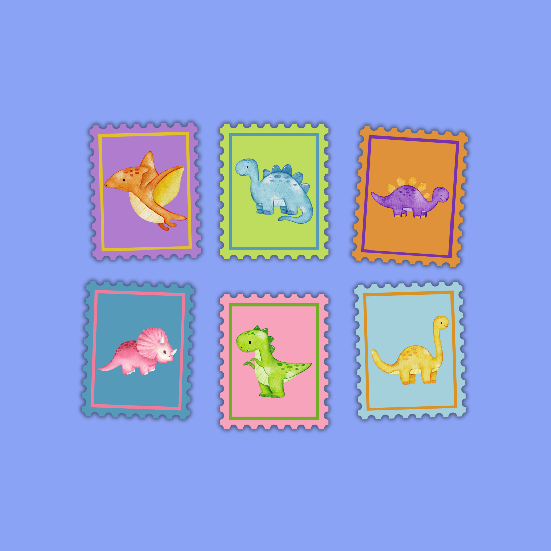 Imagination Collection – Die Cut Stamp Sticker Packs (5 Designs)