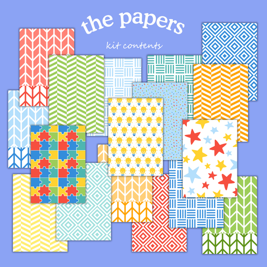 Bright Ideas Digital Paper Craft Kit – Papers, Die Cuts & Cards (Digital Download)