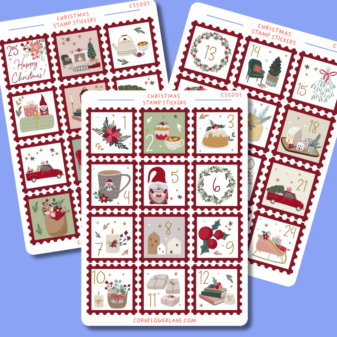 Christmas Advent Stamp Stickers