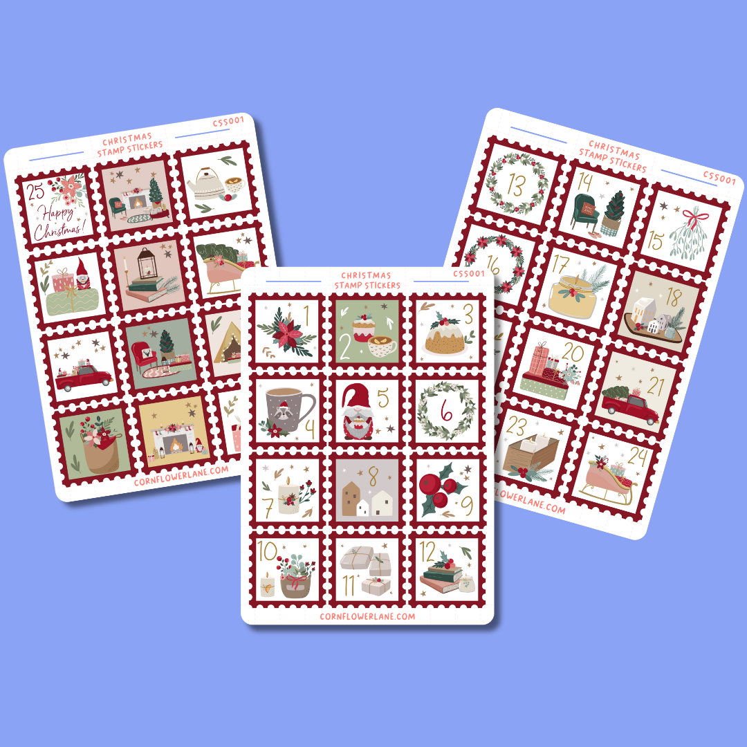 Christmas Advent Stamp Stickers