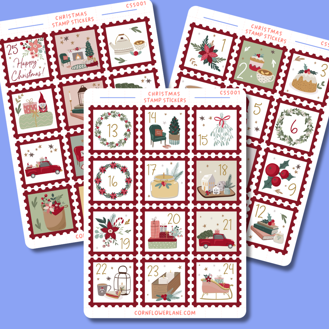 Christmas Advent Stamp Stickers