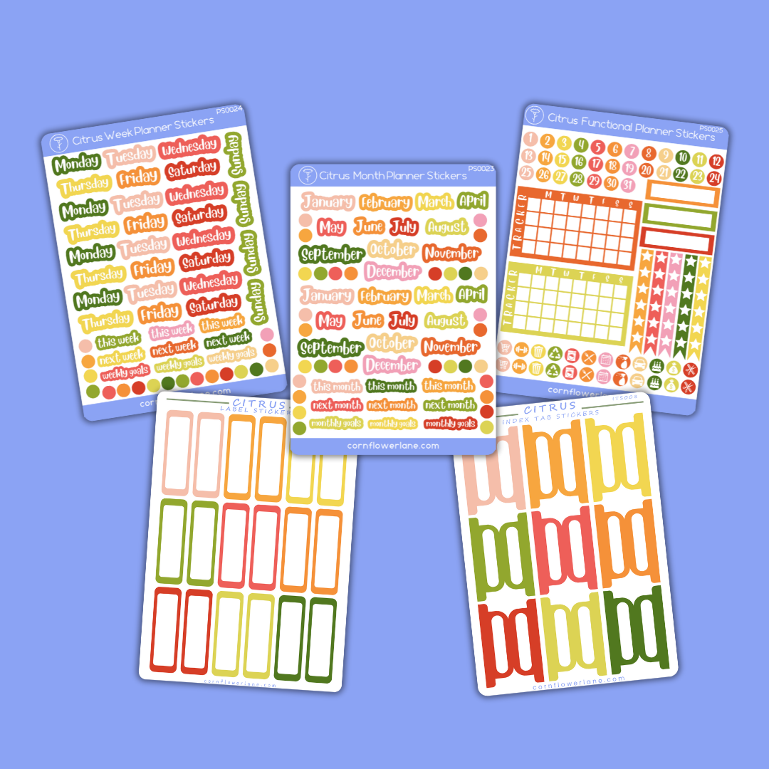 Colour Palette Planner Stickers Bundle