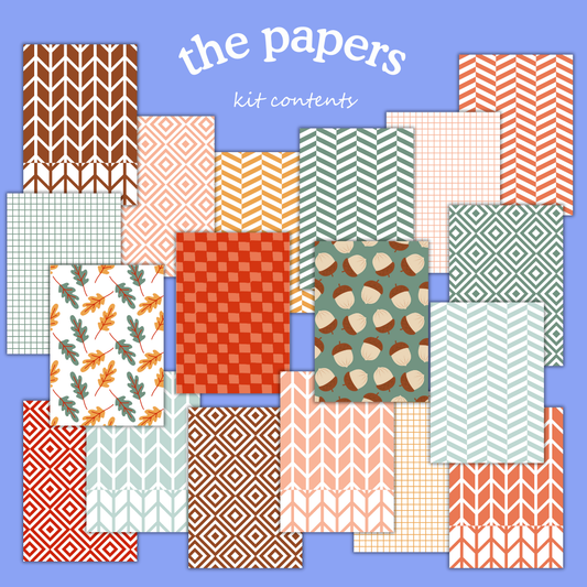 Cosy Autumn Printable Craft Kit – Die Cuts, Papers & Journal Cards (Instant Download)
