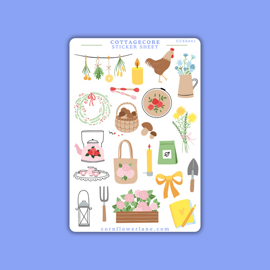 Cottagecore Sticker Sheet