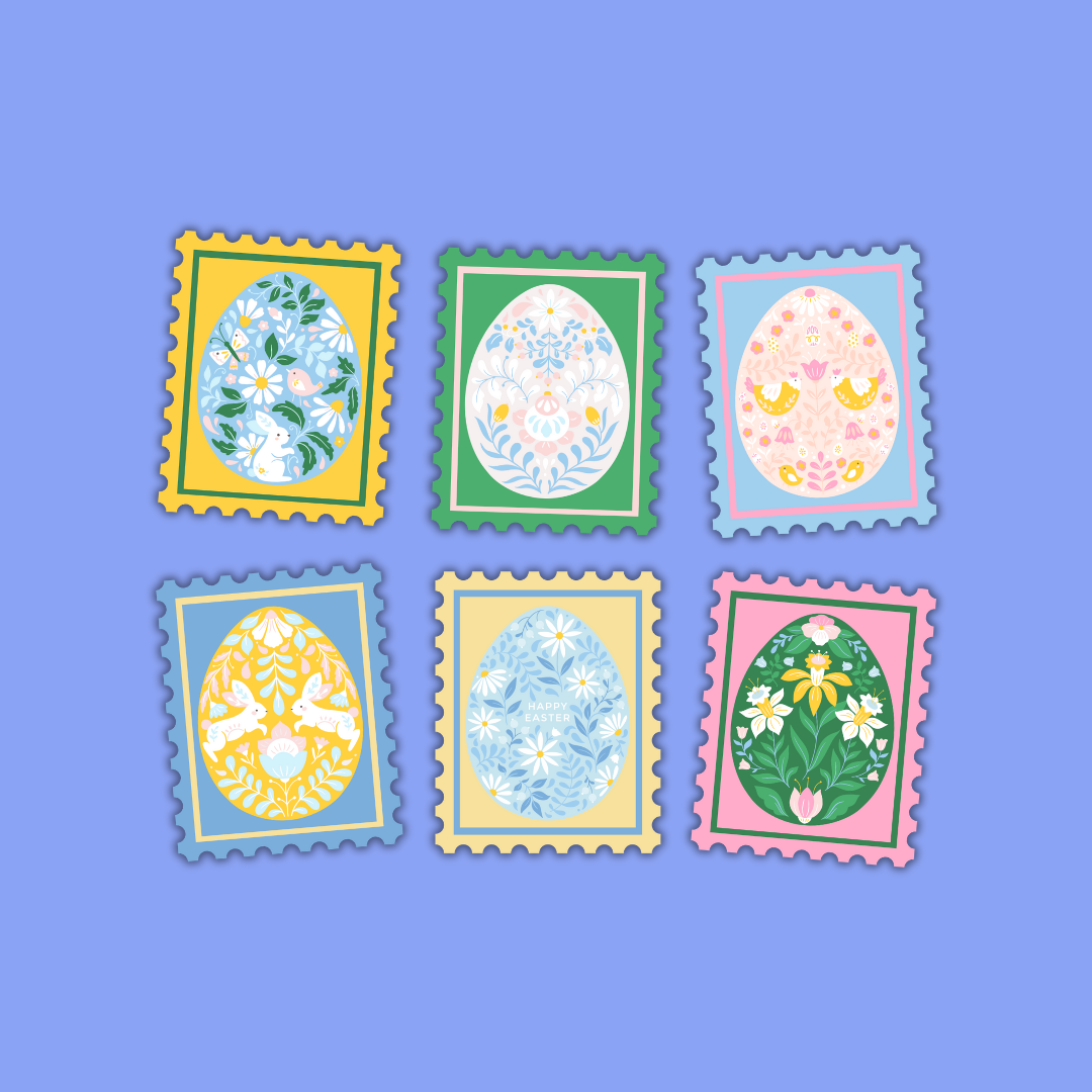 Celebration Collection – Glossy Stamp Sticker Packs (4 Designs)