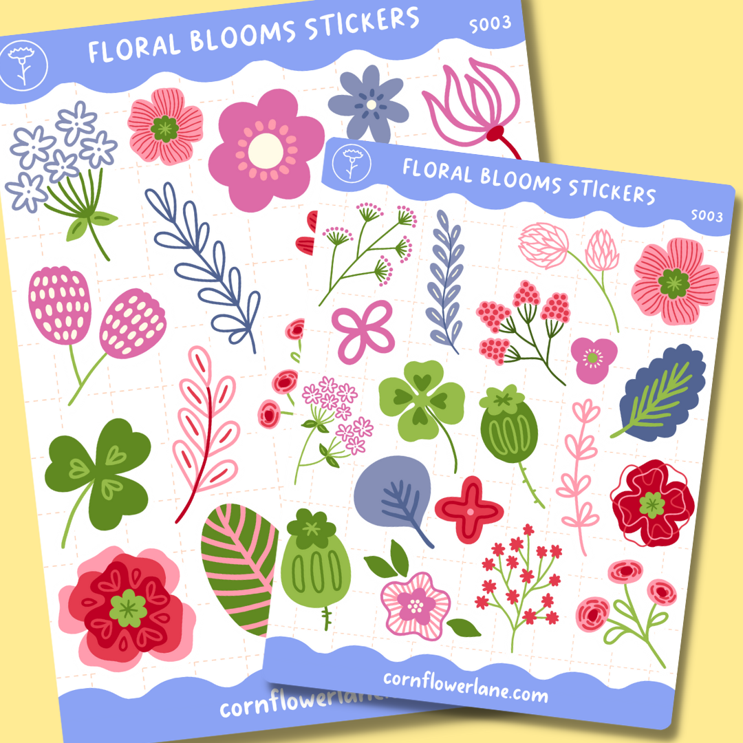 Floral Blooms Sticker Set