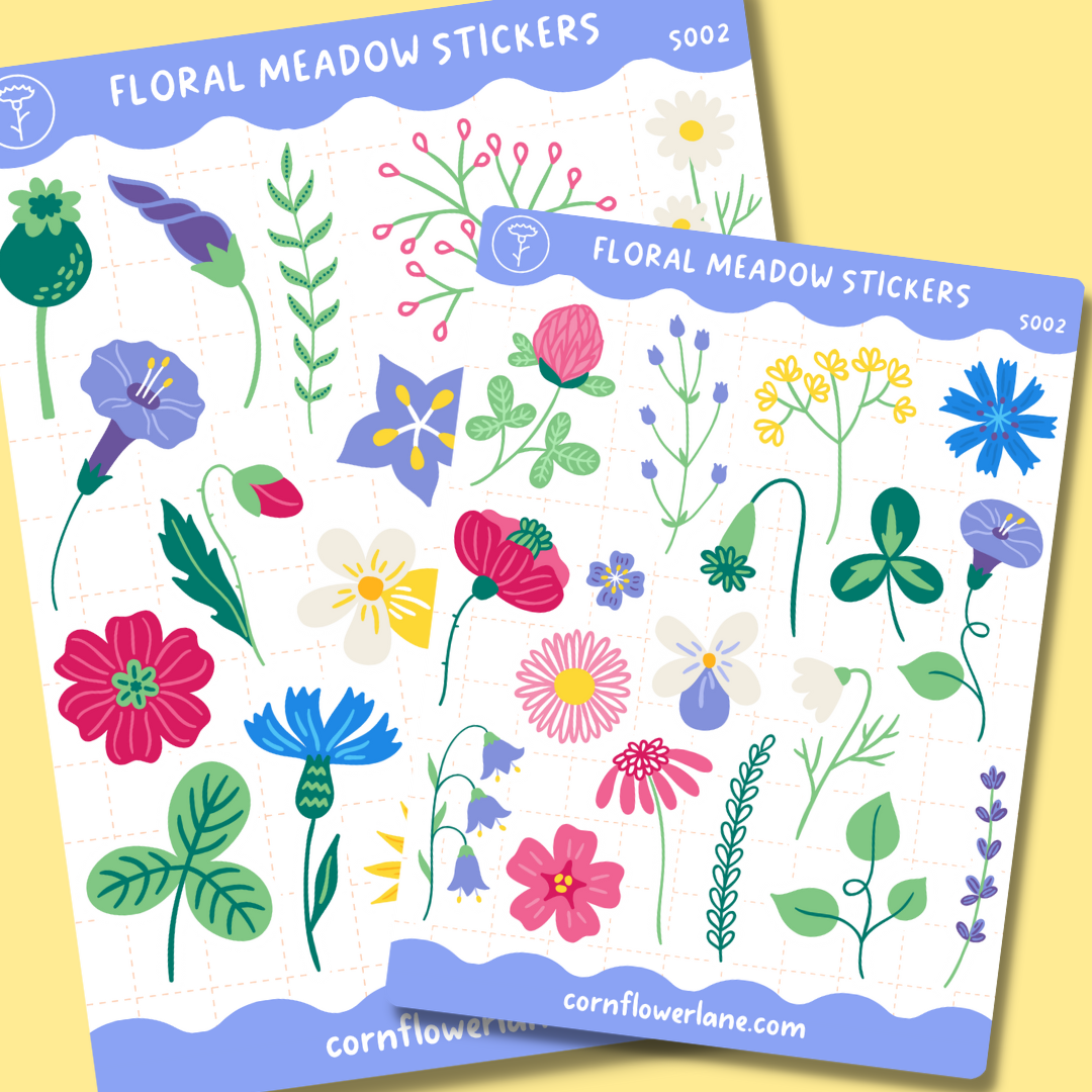 Floral Meadow Sticker Set
