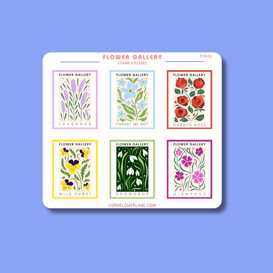 Flower Gallery Stamp Stickers