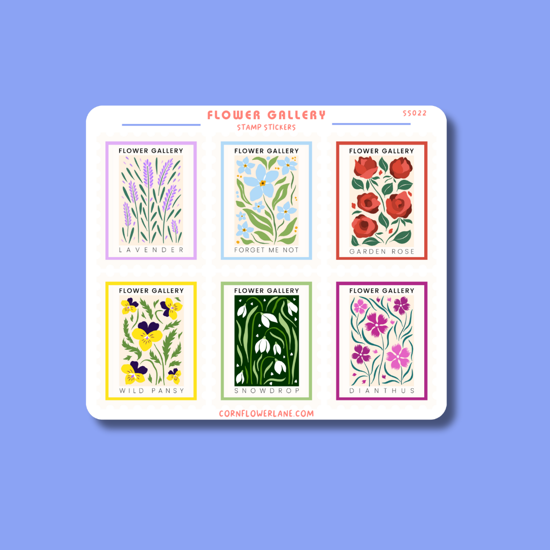 Stamp Stickers - Flower Gallery Collection