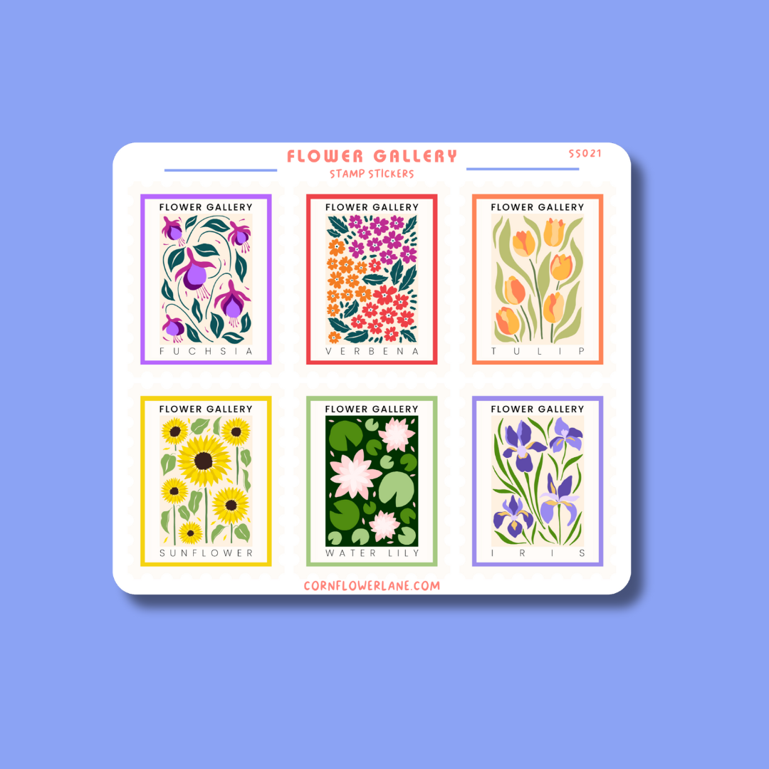 Stamp Stickers - Flower Gallery Collection