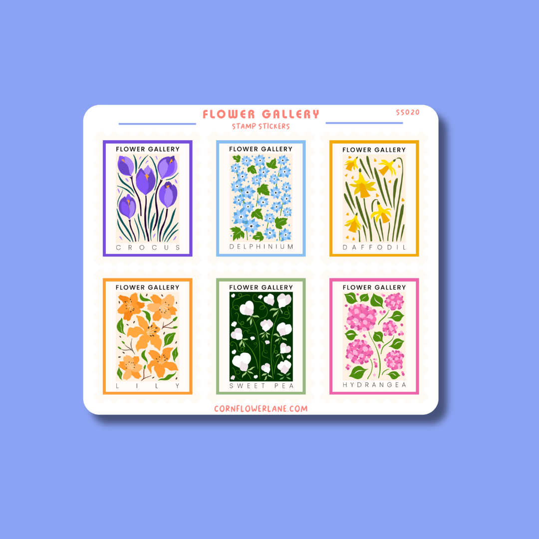 Stamp Stickers - Flower Gallery Collection