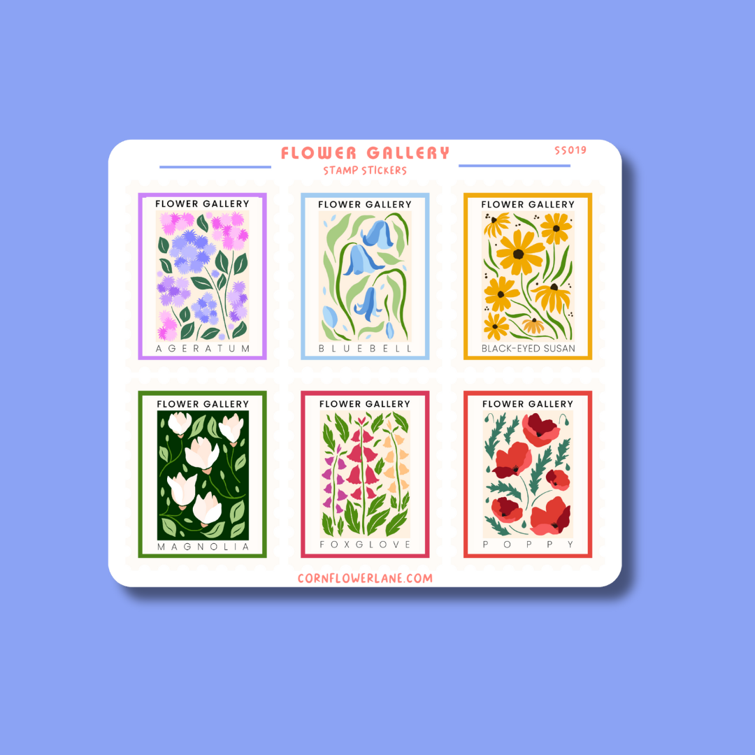 Stamp Stickers - Flower Gallery Collection