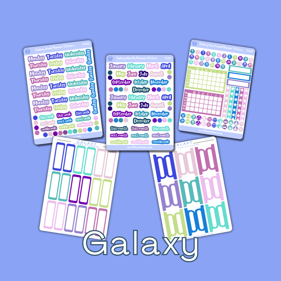 Galaxy planner sticker collection