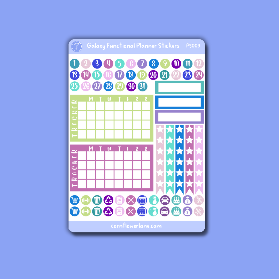 Galaxy A6 Planner Stickers