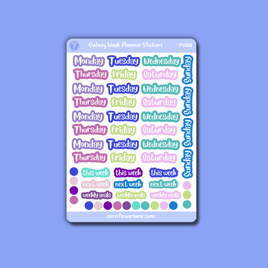 Galaxy A6 Planner Stickers