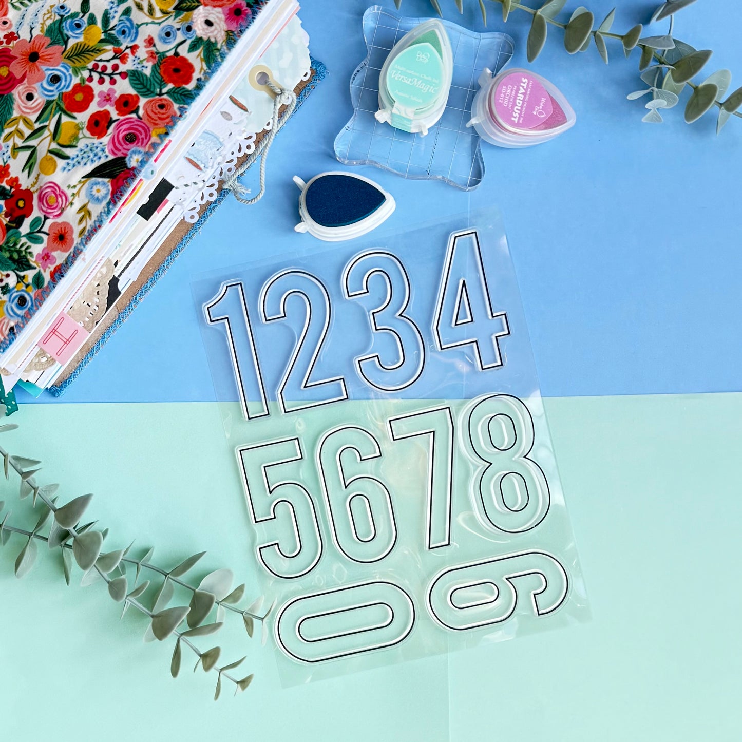 Large Outline Numbers Stamp Sets