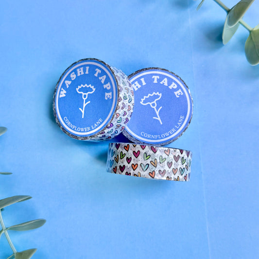 Neon Hearts Washi Tape
