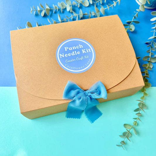 Punch Needle Coaster Kit – Complete DIY Set for Handmade Floral Coasters
