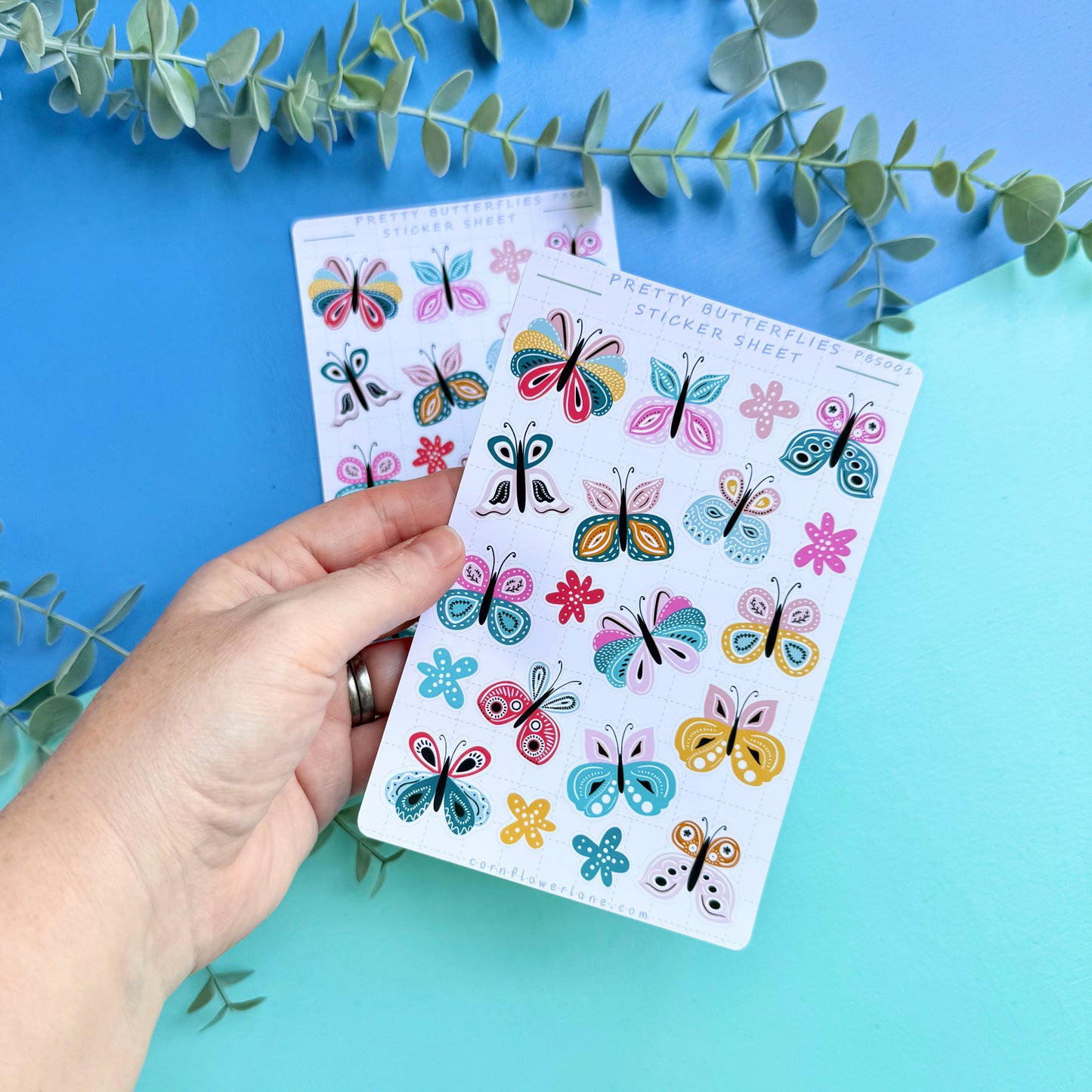 Pretty Butterflies Sticker Sheet – 20 Decorative Stickers