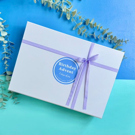 Purple Birthday Advent Calendar – 7 Days of Stationery Joy