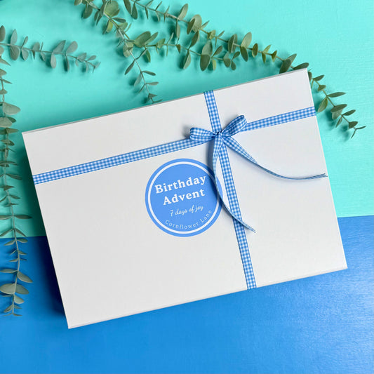 Blue Birthday Advent Calendar – 7 Days of Stationery Joy
