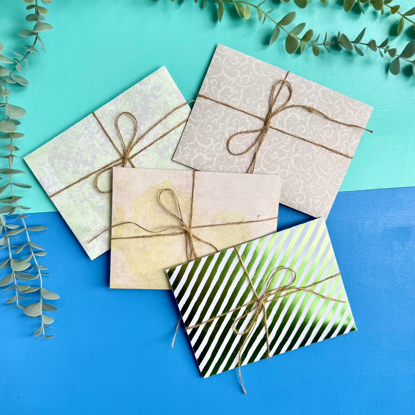 Vintage Paper Craft Kits - Green Patterns