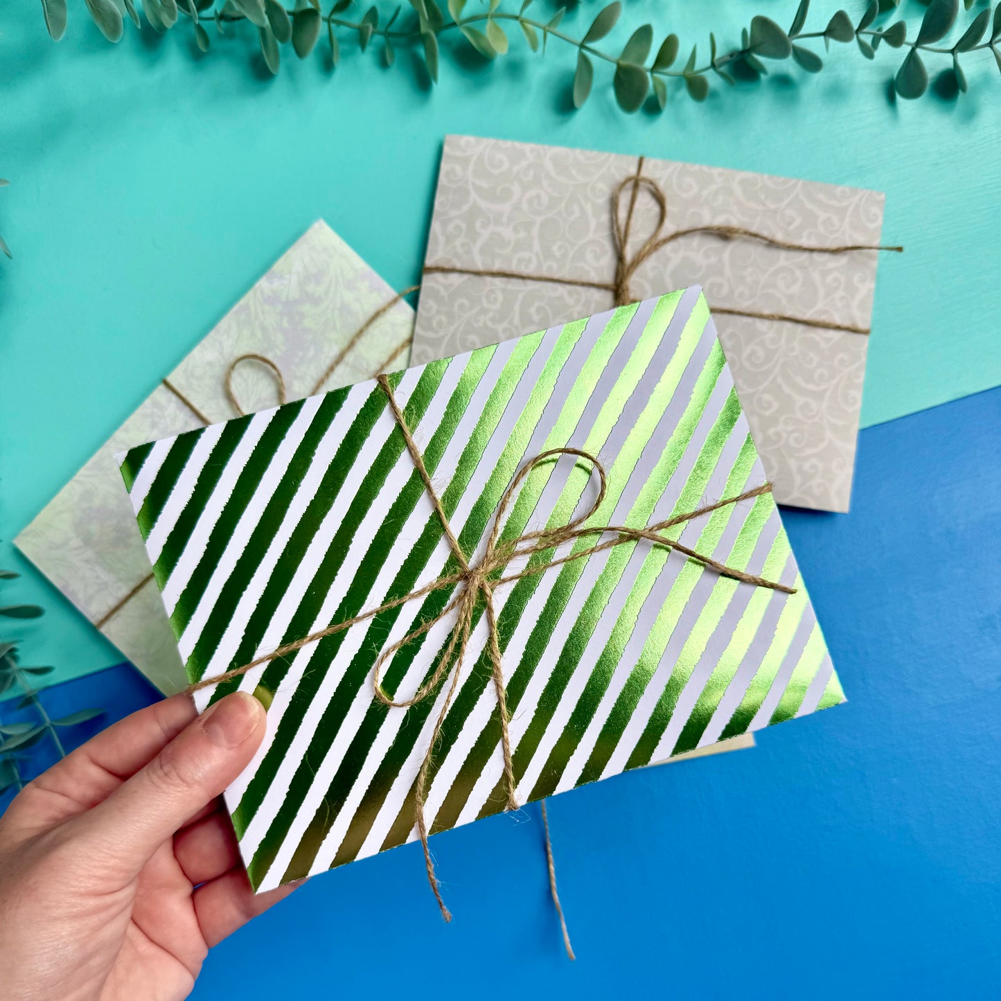 Vintage Paper Craft Kits - Green Patterns