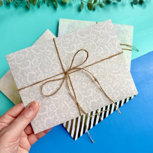 Vintage Paper Craft Kits - Green Patterns