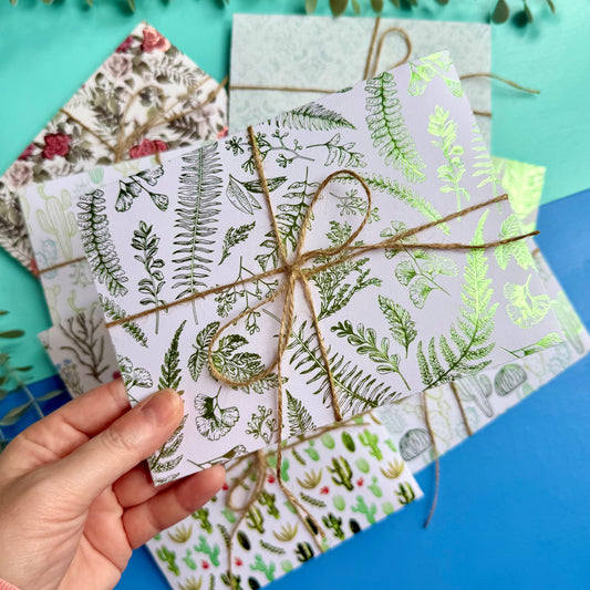 Vintage Paper Craft Kits - Green Flowers & Foliage