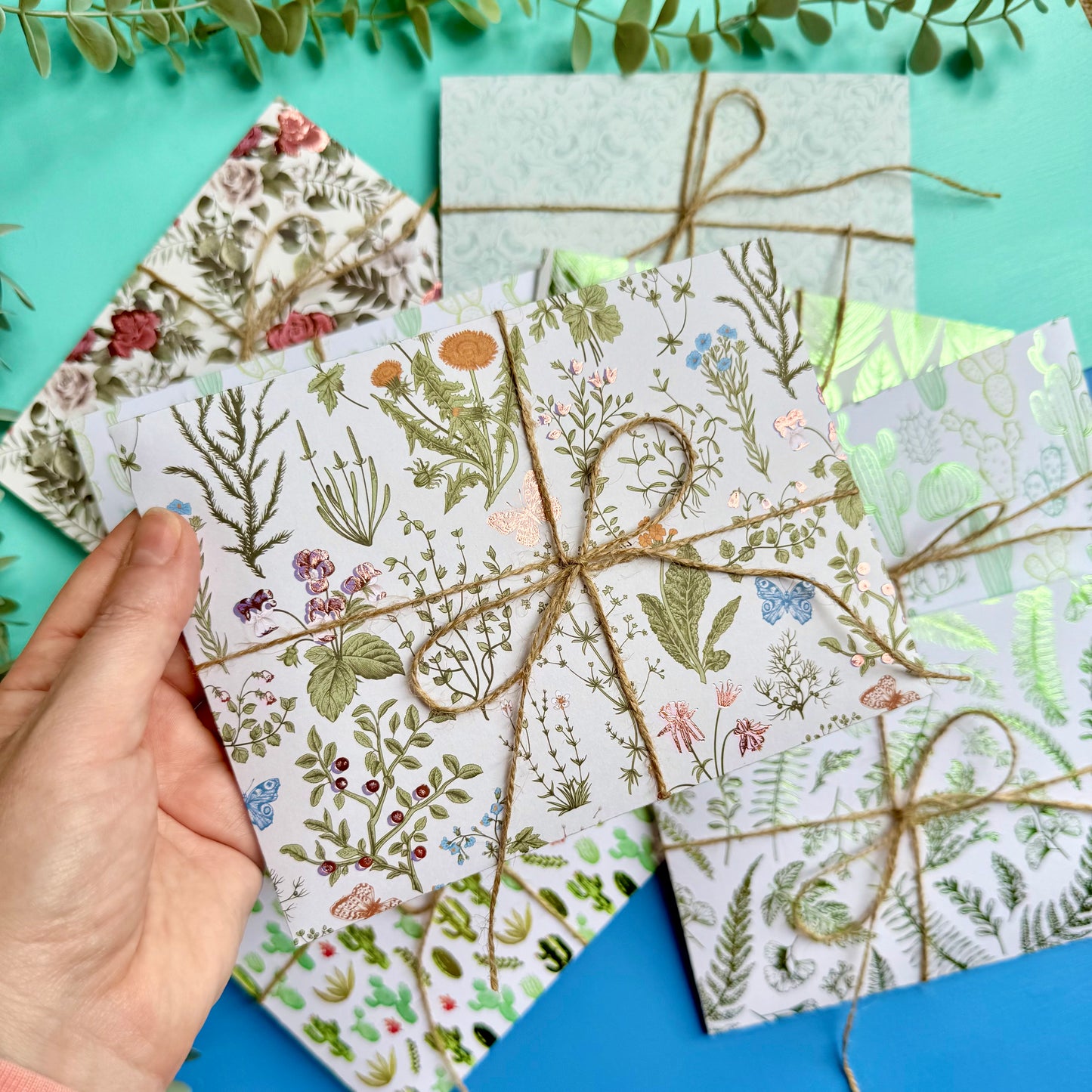 Vintage Paper Craft Kits - Green Flowers & Foliage