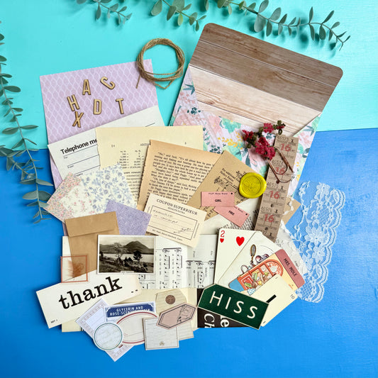 Vintage Paper Craft Kits - Green Patterns