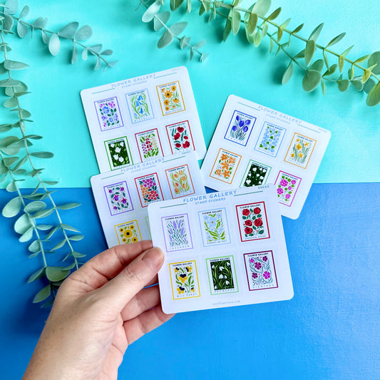 Stamp Stickers - Flower Gallery Collection