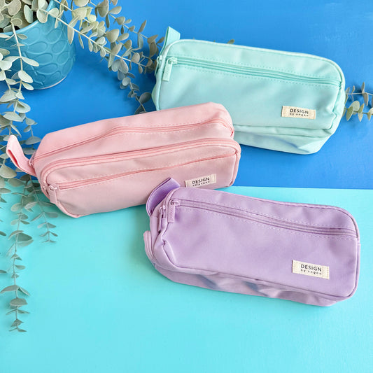 Large 4 Compartment Pencil Case – Zipped Organiser Pouch